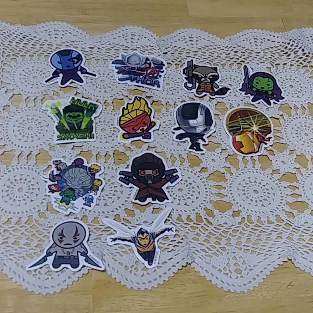Superhero stickers for crafts, lockers, skateboards, etc.